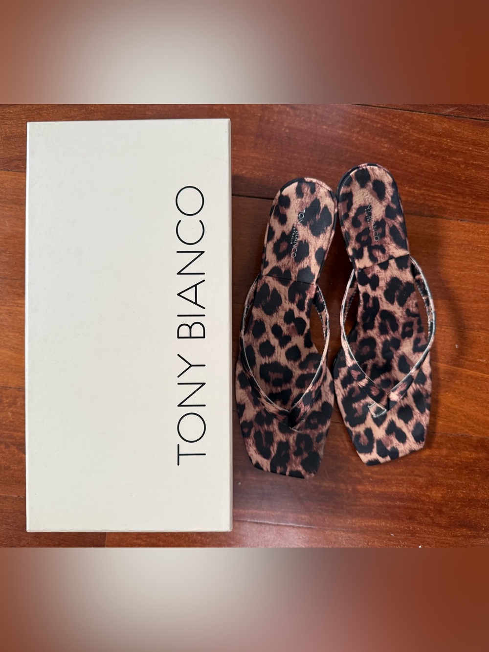 Tony Bianco Leopard-Print Flip Flop Sandals - Brown/Black